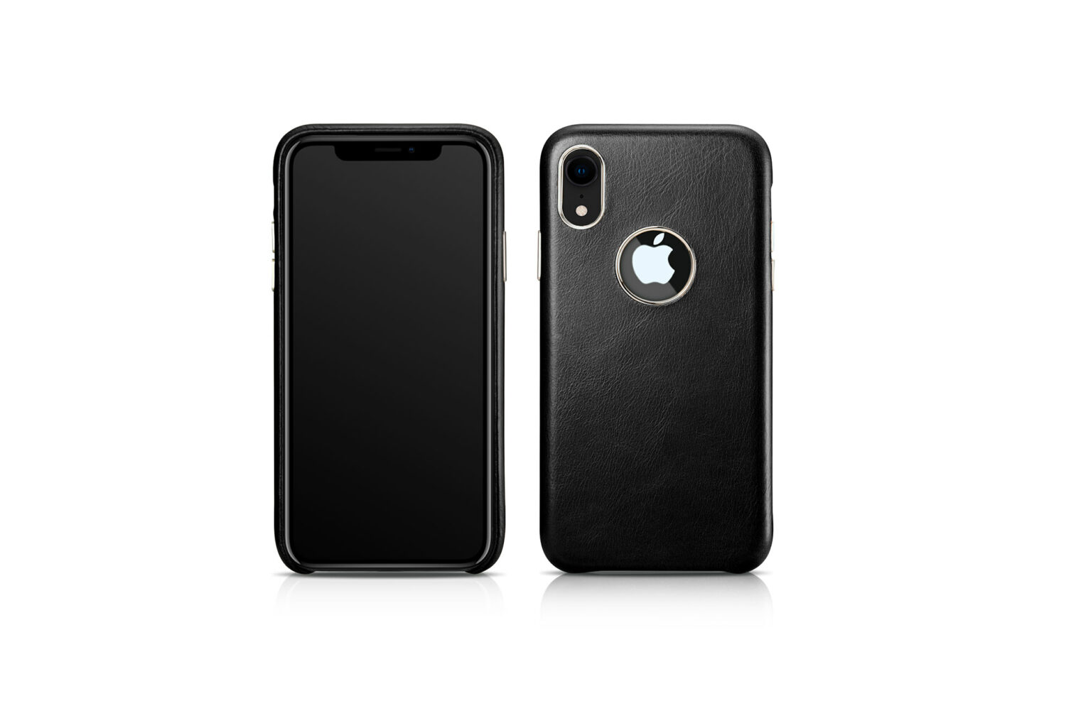 Genuine leather case - exposed logo for iphone x / xs