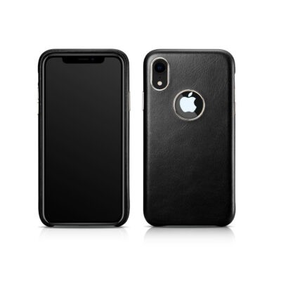 Genuine leather case - exposed logo for iphone x / xs