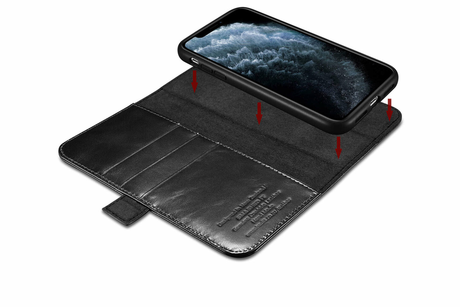 Genuine leather wallet case | 2 in 1 detachable | for iphone 11 pro - image 4