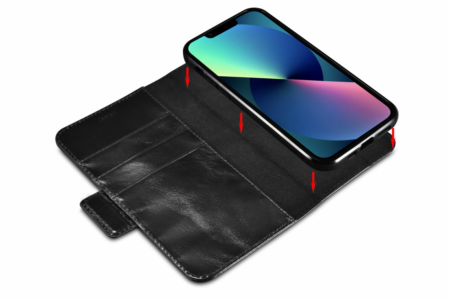 Genuine leather wallet case | 2 in 1 detachable | for iphone 13 mini - image 8