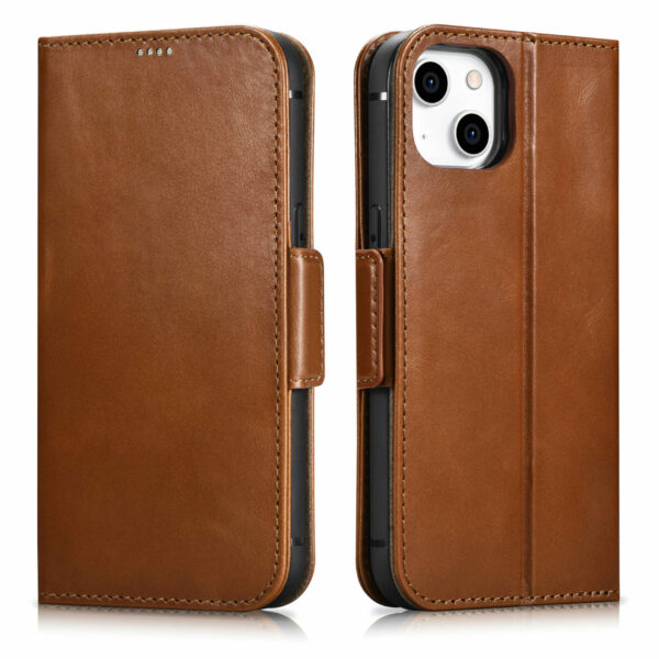 Genuine Leather Wallet Case | 2 in 1 Detachable | For iPhone 13