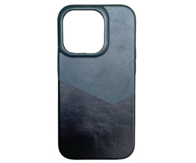 Genuine Leather MagSafe Case For iPhone 13 Pro - Black / Navy