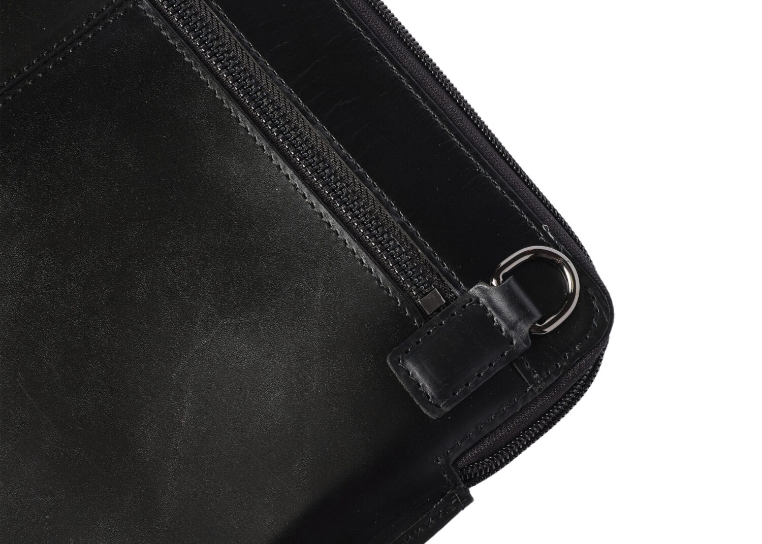 Genuine leather laptop bag with shoulder strap | 13" / 14" black - image 12