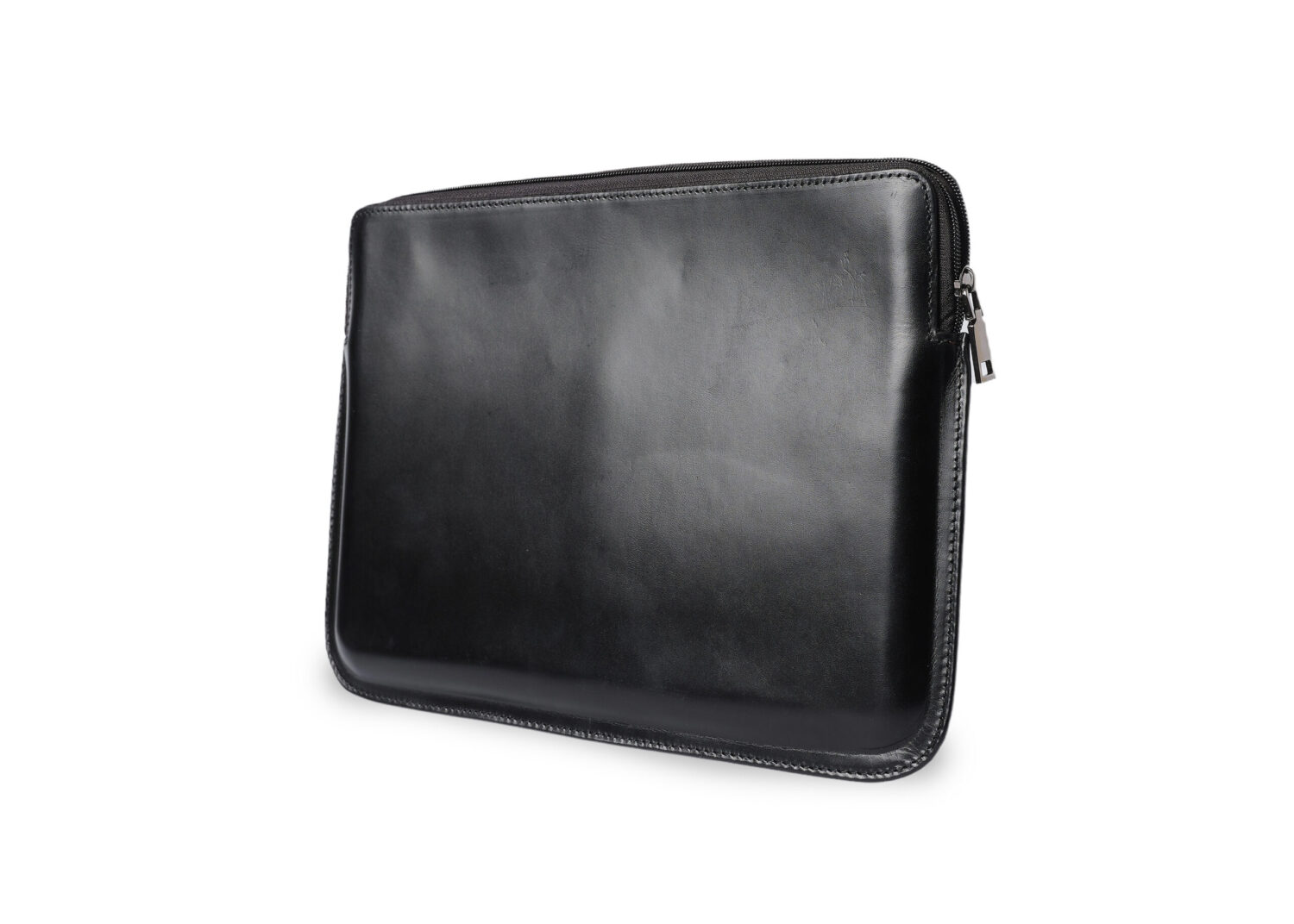 Genuine leather laptop bag with shoulder strap | 13" / 14" black - image 9